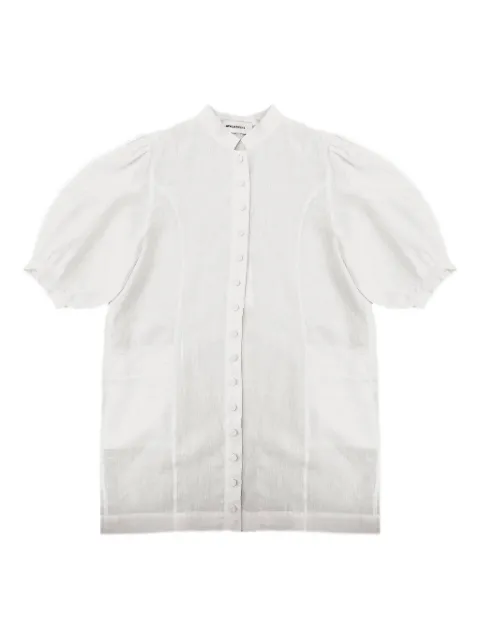Andrea Bogosian puff-sleeve pocket mini dress