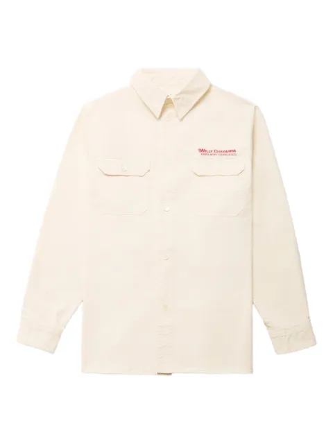 Willy Chavarria logo-embroidered shirt