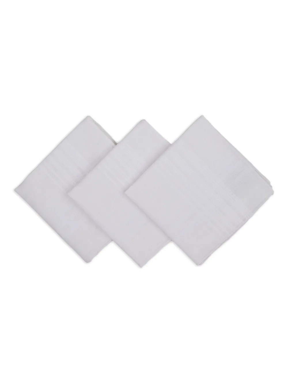 Simonnot Godard striped pocket square (set of three) Wit