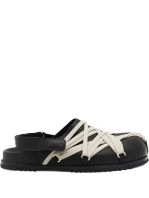 Rick Owens レザー ストラップ サンダル | ブラック | FARFETCH JP