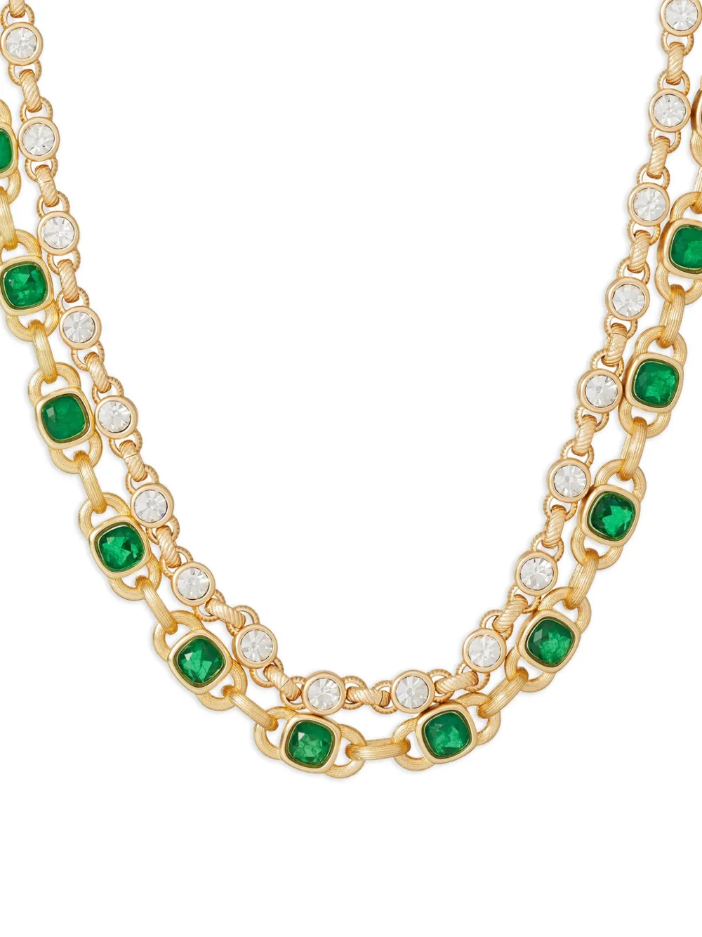 Roxanne Assoulin emerald-diamond link necklace | Image 2