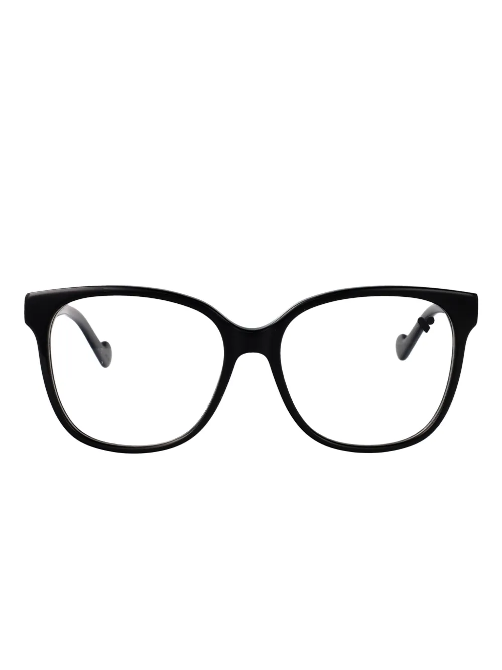 LIU JO heart-detail rectangle-frame glasses | Black | Image 1