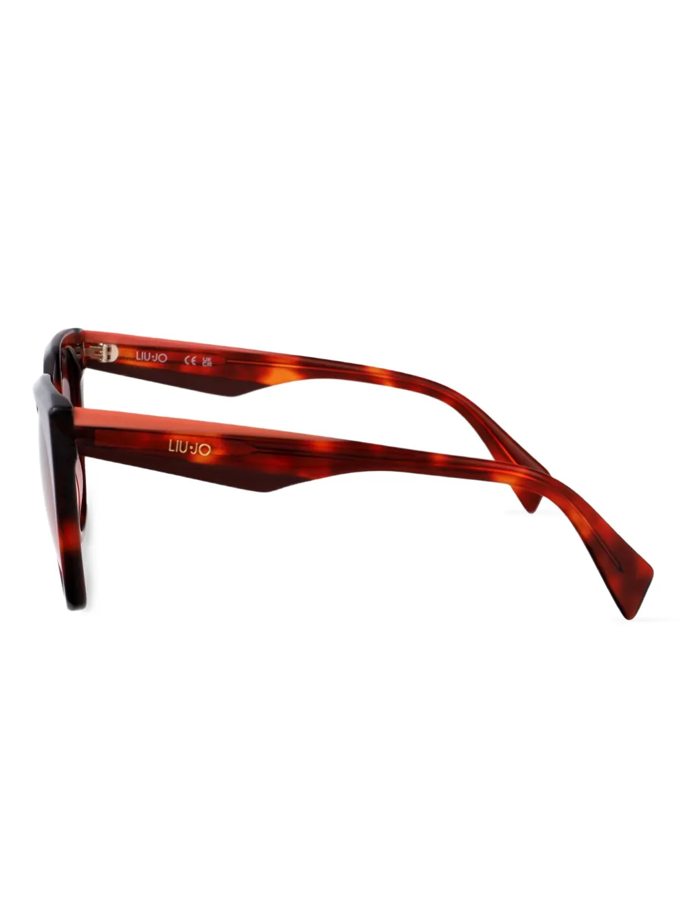 LIU JO Zonnebril met cat-eye montuur en schildpadschild design Rood