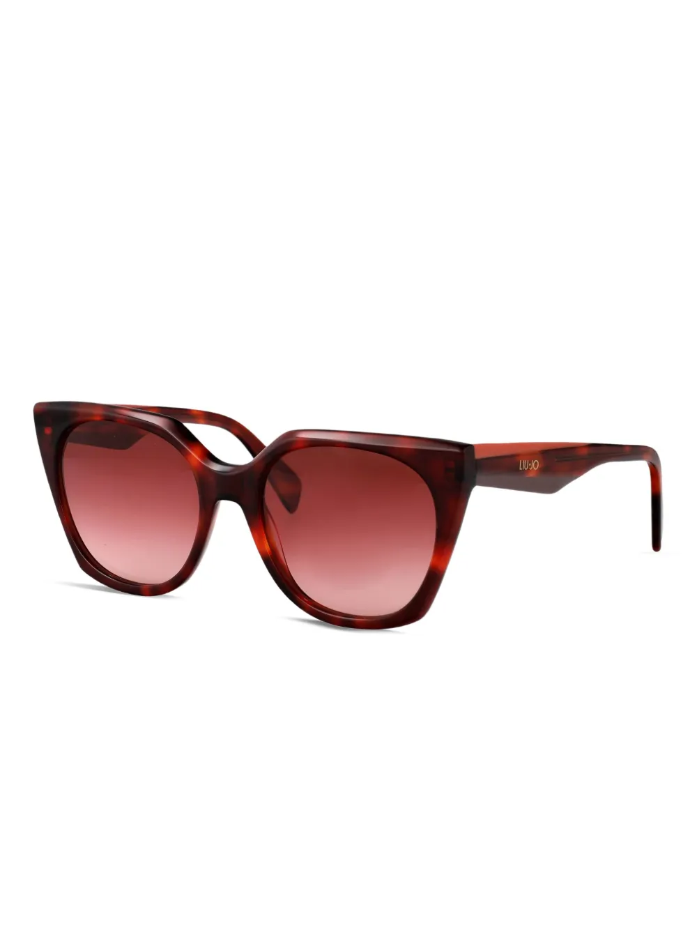 LIU JO Zonnebril met cat-eye montuur en schildpadschild design Rood