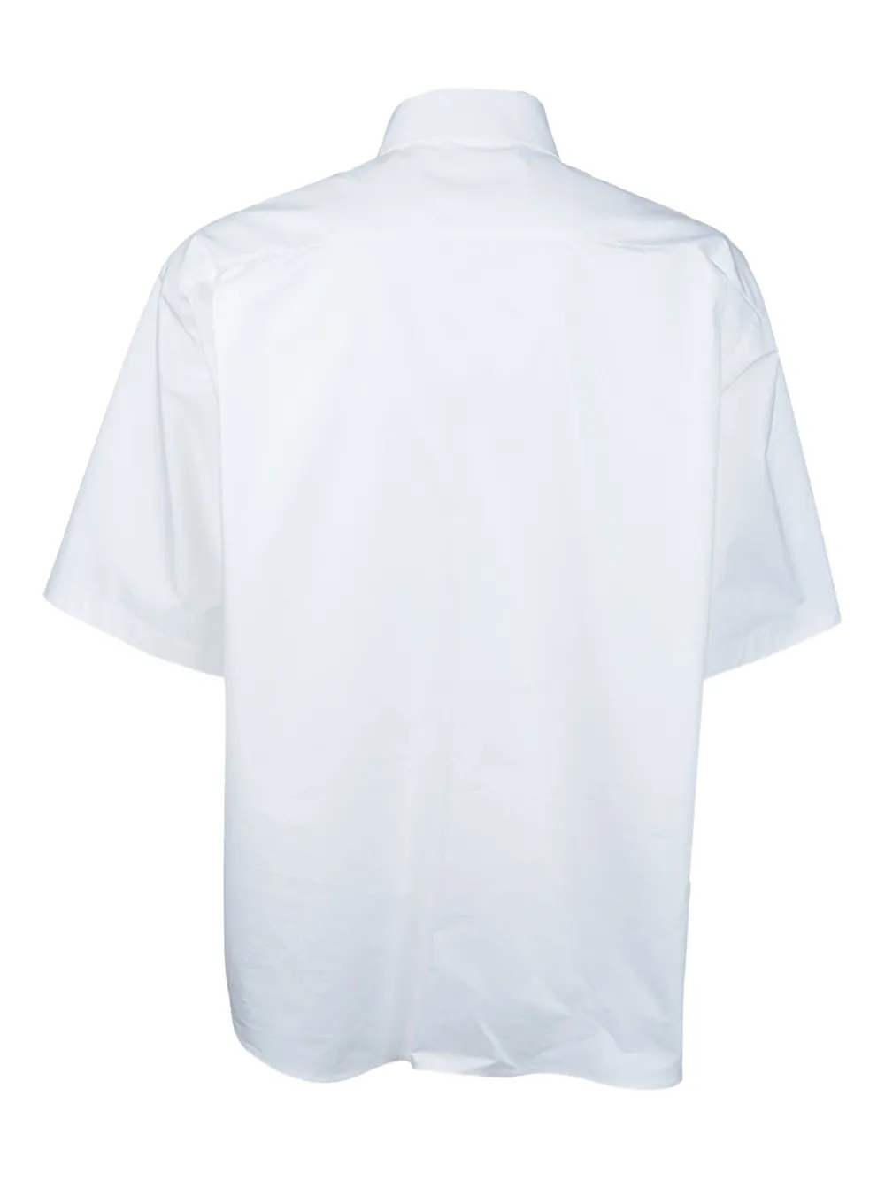 Balenciaga Overhemd met geborduurd logo en korte mouwen Wit