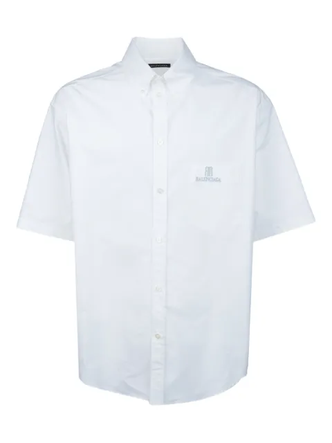 Balenciaga logo-embroidered short-sleeve shirt