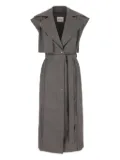 Gabriele Colangelo sleeveless belted coat - Grey