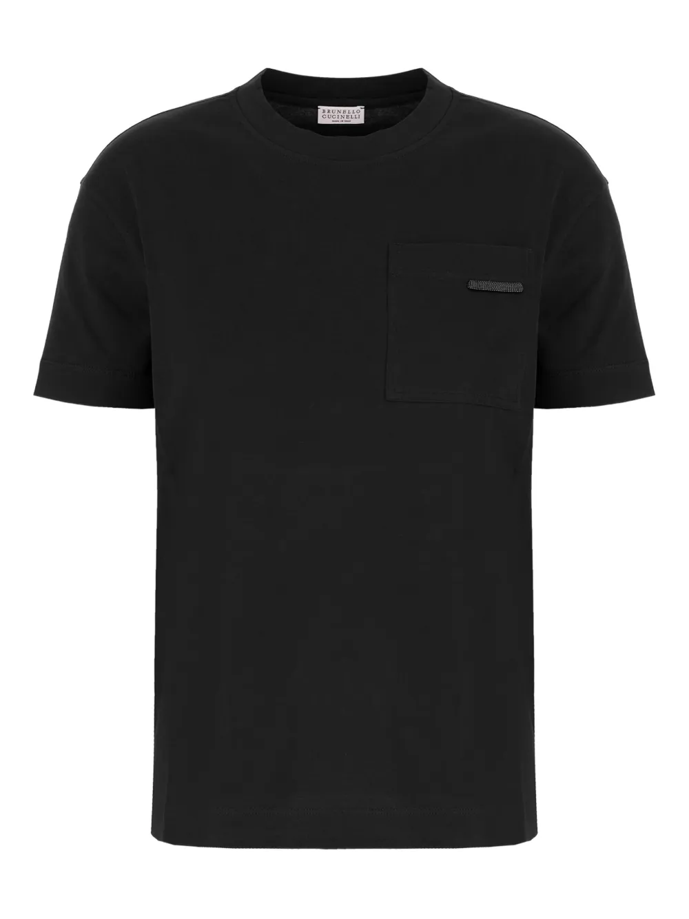 Brunello Cucinelli T-shirt verfraaid met zak Zwart