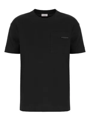 Prada Ribbed Cotton T-shirt | Black | FARFETCH
