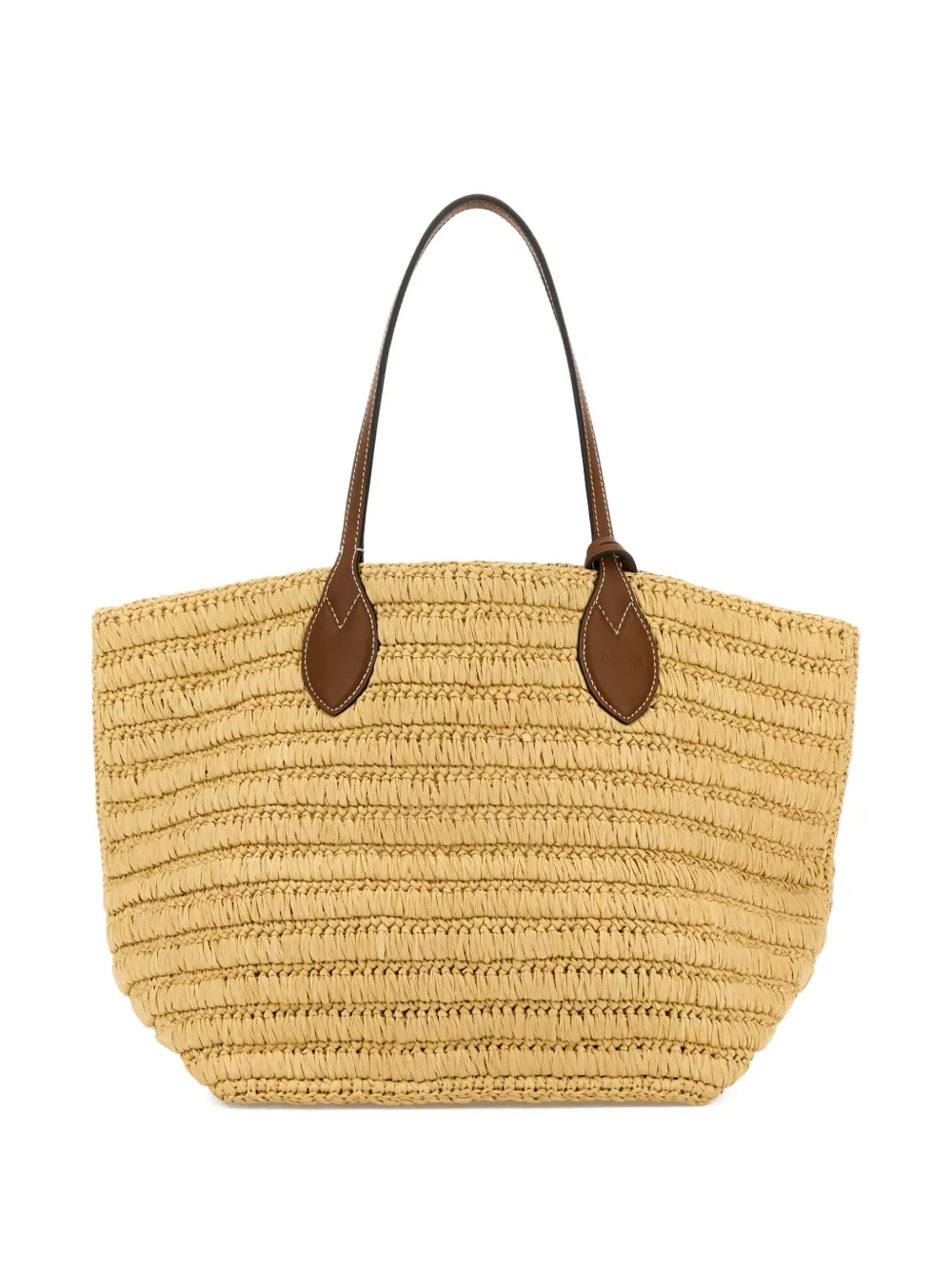 Gucci Double G raffia shopper - Beige