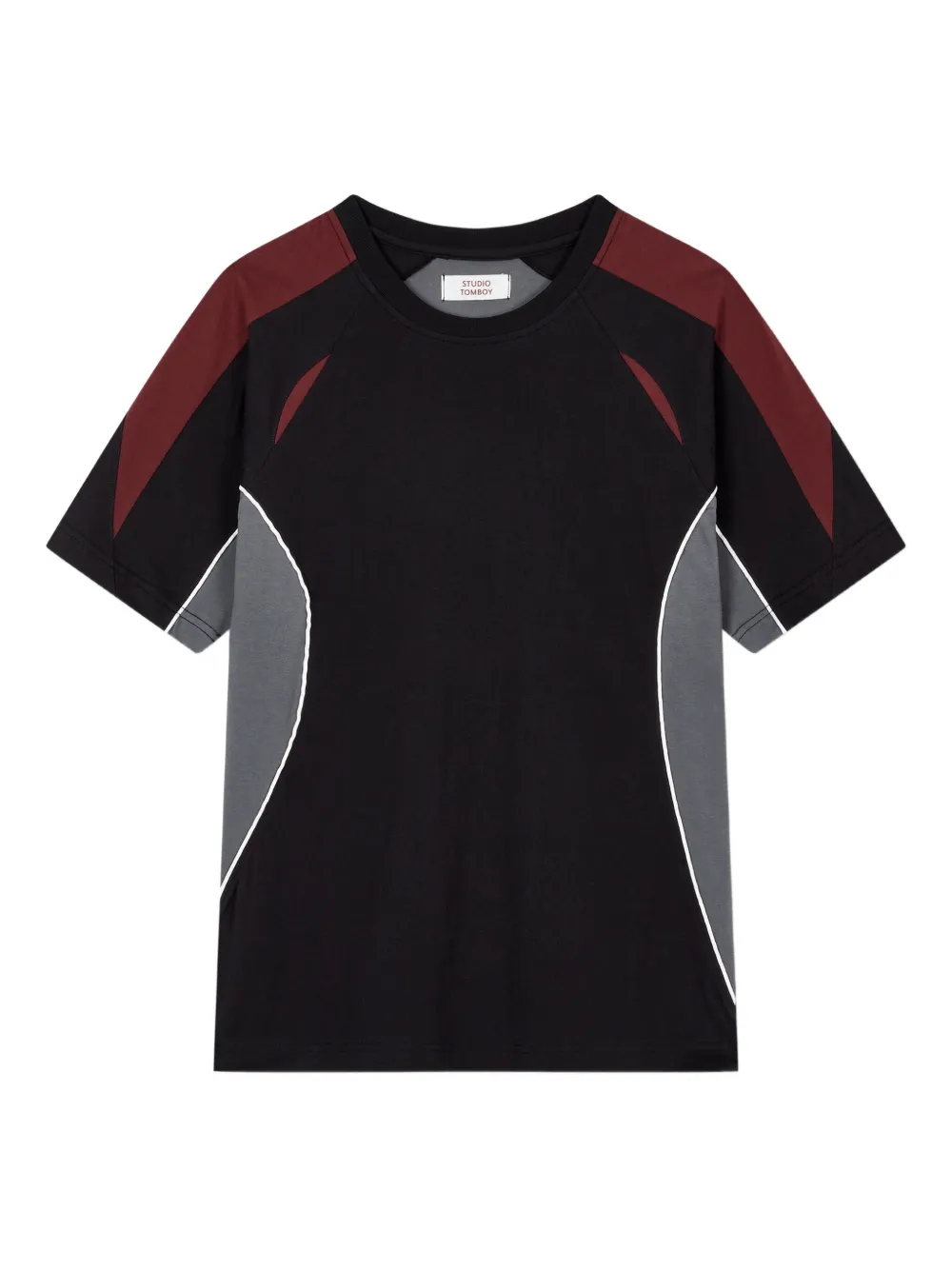 STUDIO TOMBOY colour-block panelled T-shirt | Black | Image 1