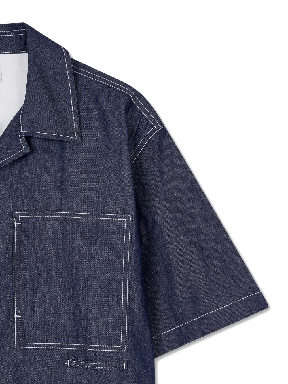 STUDIO TOMBOY Overhemd met korte mouwen en twee zakken Blauw