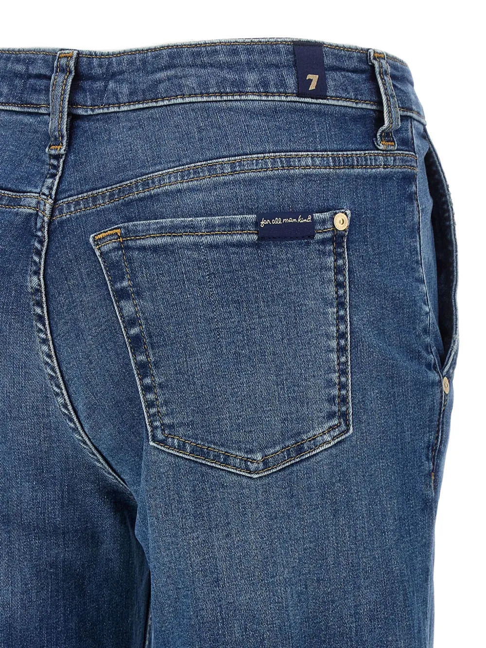 7 For All Mankind Dojo stonewashed high-waist jeans Blauw