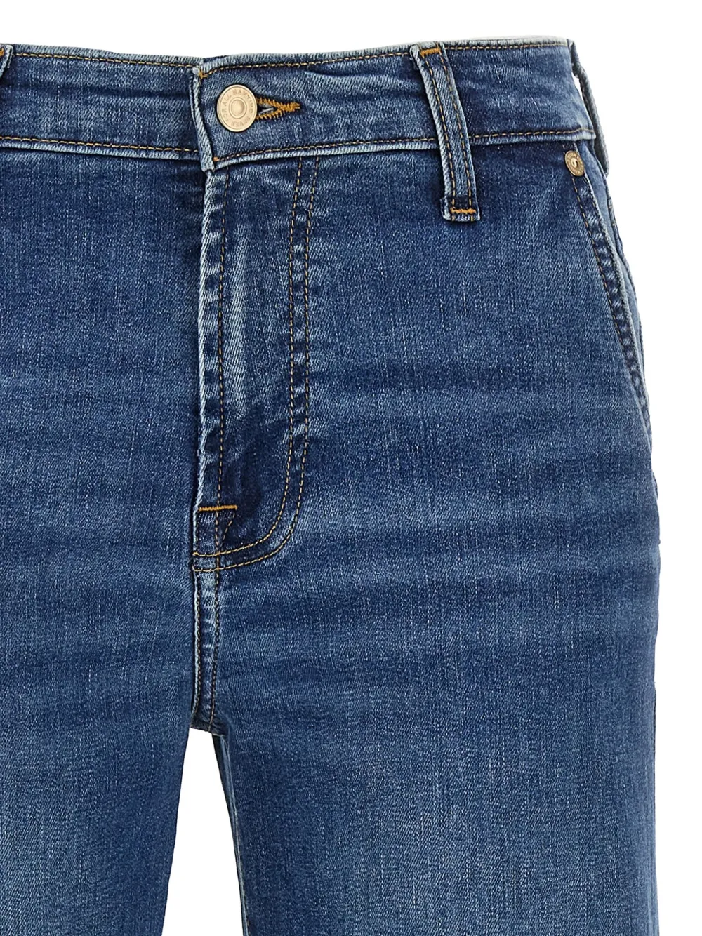 7 For All Mankind Dojo stonewashed high-waist jeans Blauw