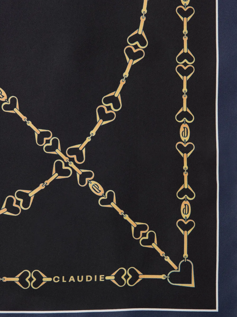 Claudie Pierlot heart-chain silk scarf | Image 2