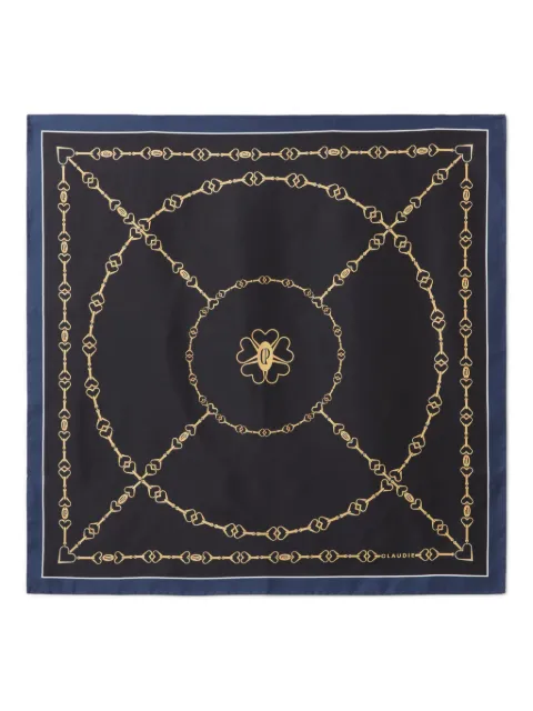 Claudie Pierlot heart-chain silk scarf