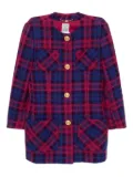 Céline Pre-Owned 1990s plaid jacket - Red
