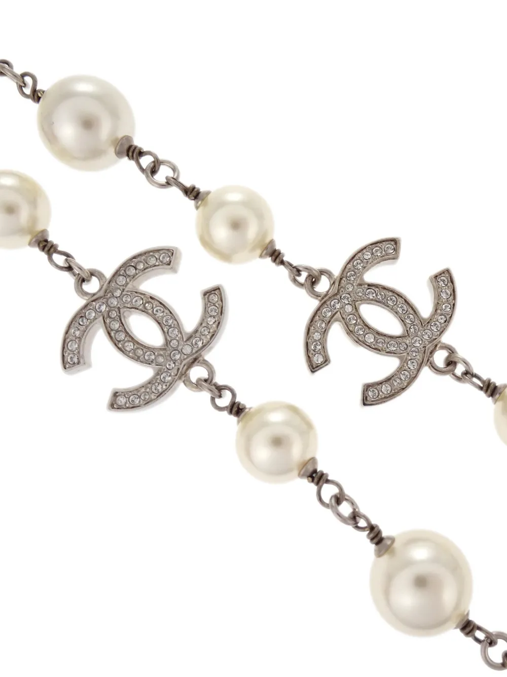 CHANEL Pre-Owned 2019 Pearl Rhinestone necklace | Image 2