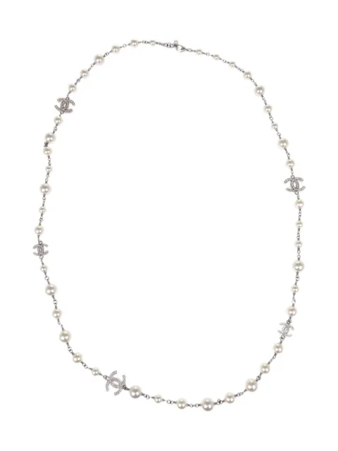 CHANEL Pre-Owned 2019 Pearl Rhinestone necklace