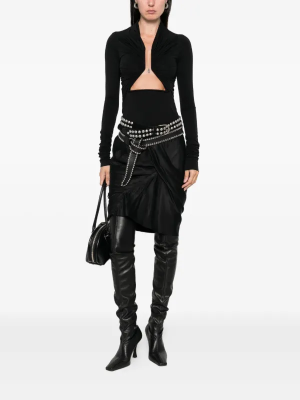 Rick Owens ドレープ スカート | ブラック | FARFETCH JP