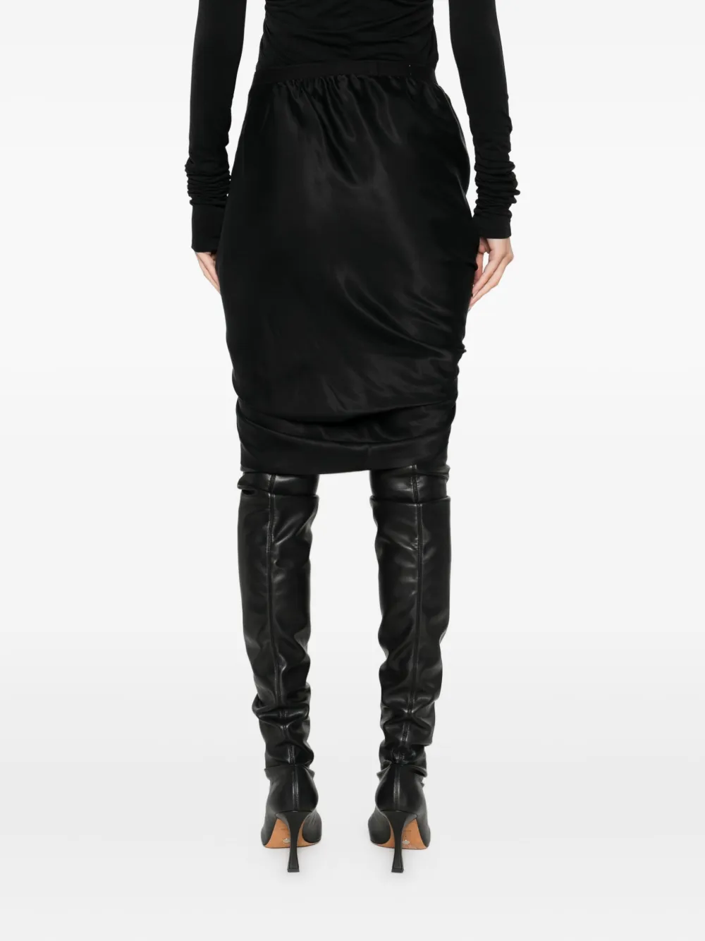 Rick Owens Gedrapeerde rok Zwart