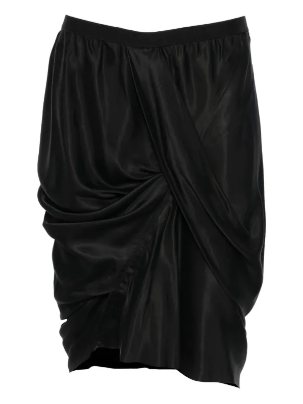 Rick Owens ドレープ スカート | ブラック | FARFETCH JP