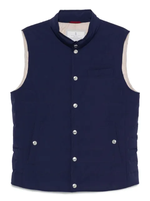 Brunello Cucinelli quilted snap-fit fastening vest