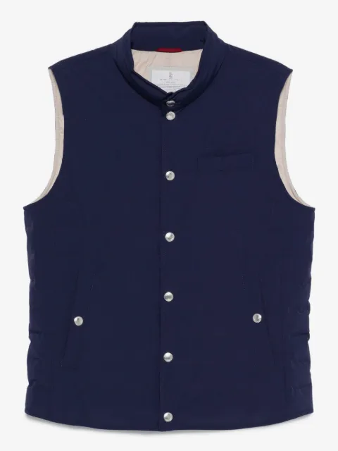 Brunello Cucinelli quilted snap-fit fastening vest