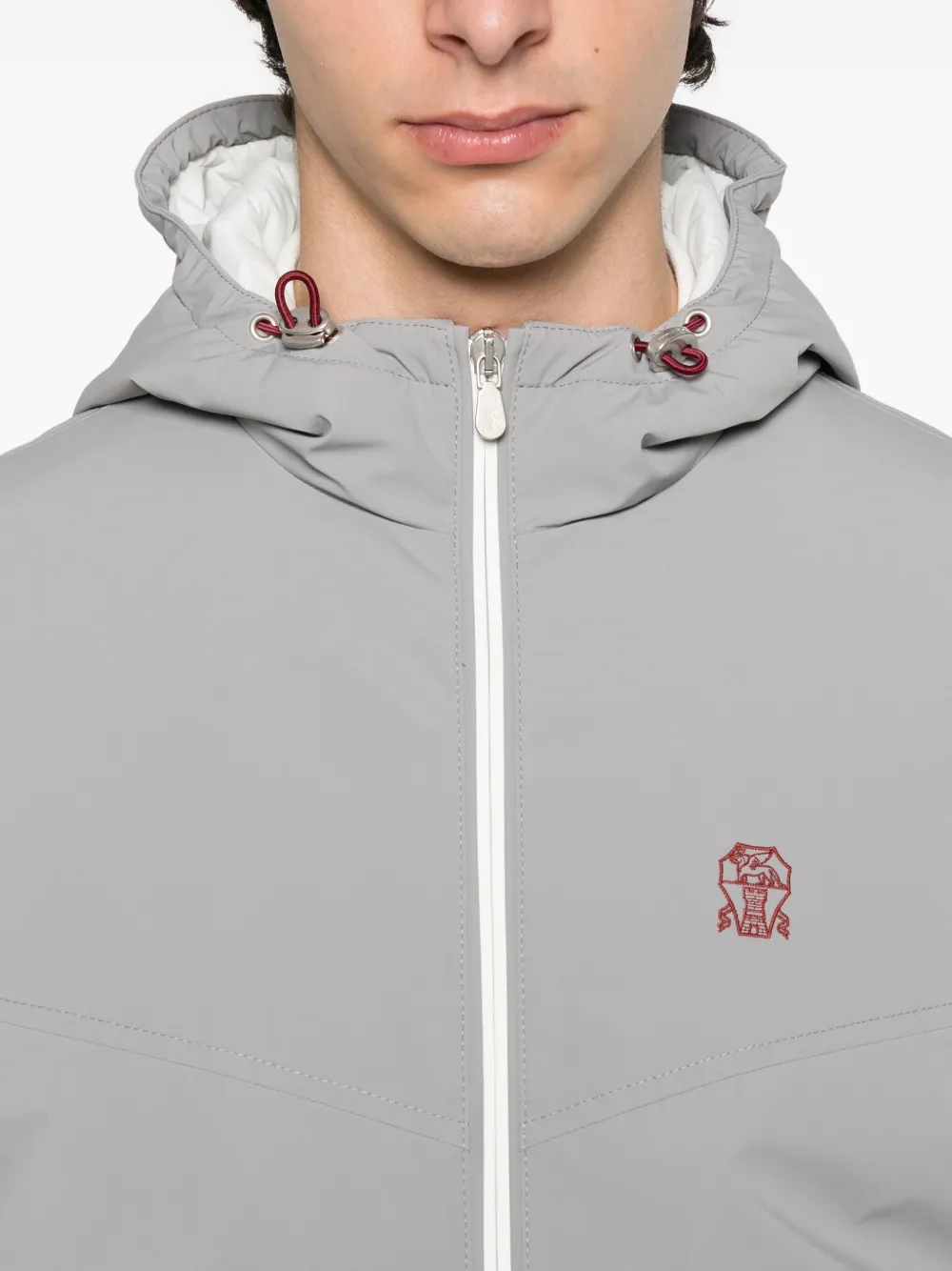 Brunello Cucinelli Jack met capuchon Grijs