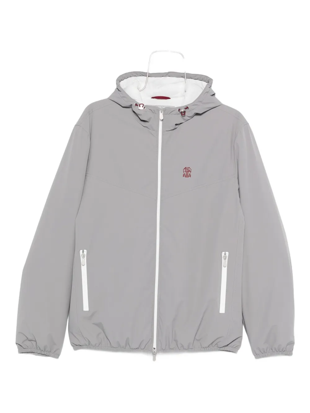 Brunello Cucinelli hooded zip-front jacket | Grey | Image 1