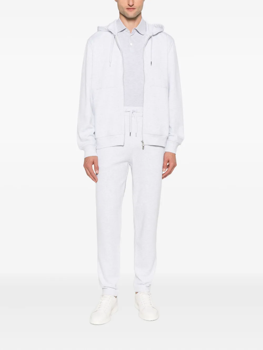Brunello Cucinelli Hoodie met rits Grijs