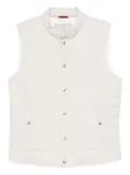Brunello Cucinelli quilted snap-fit fastening vest - Neutrals