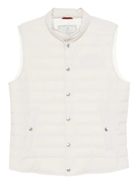 Brunello Cucinelli quilted snap-fit fastening vest