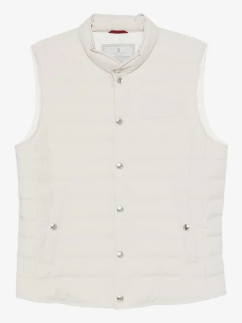 Brunello Cucinelli quilted snap-fit fastening vest