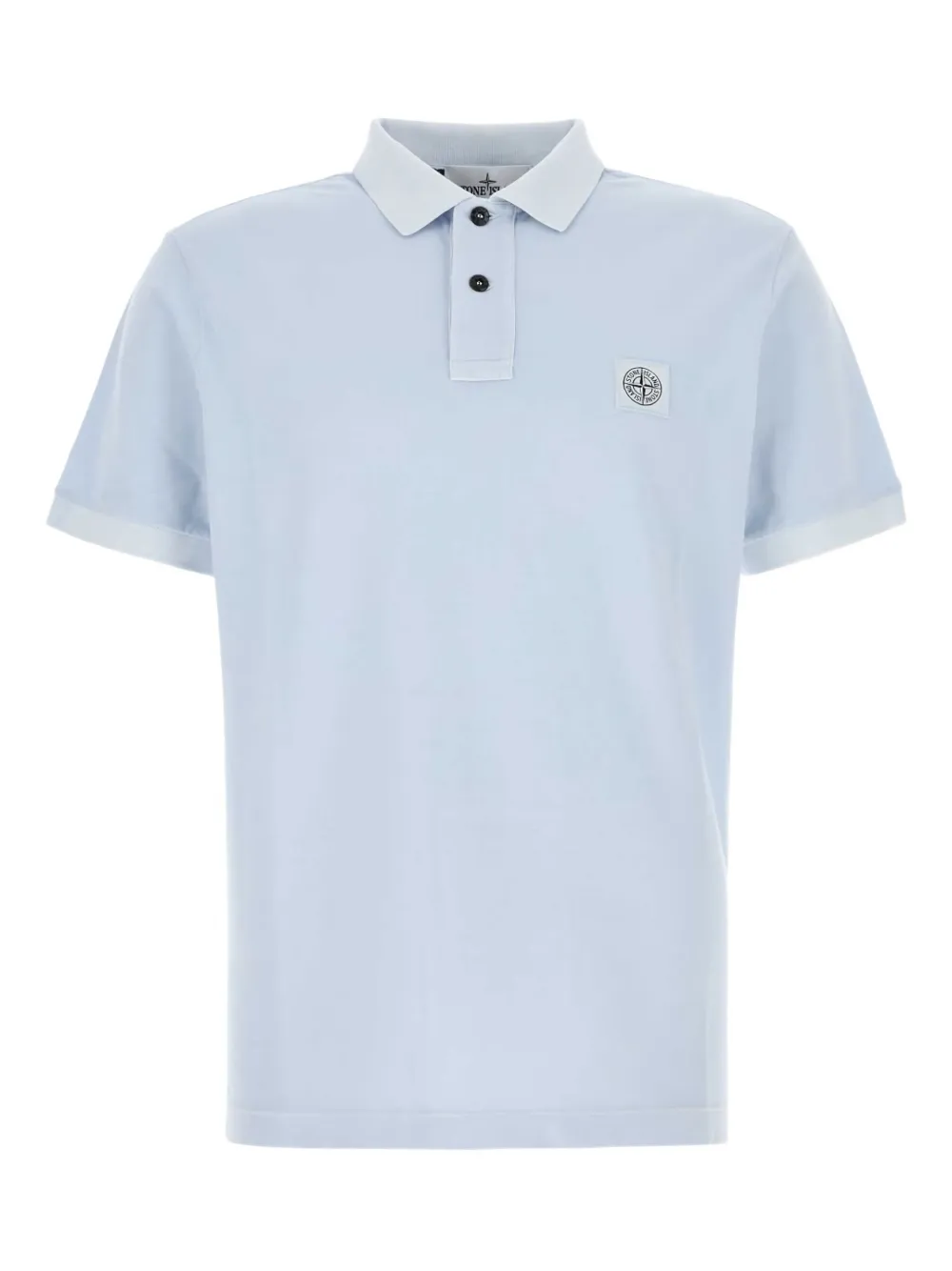 Stone Island Compass-motif polo shirt Blauw