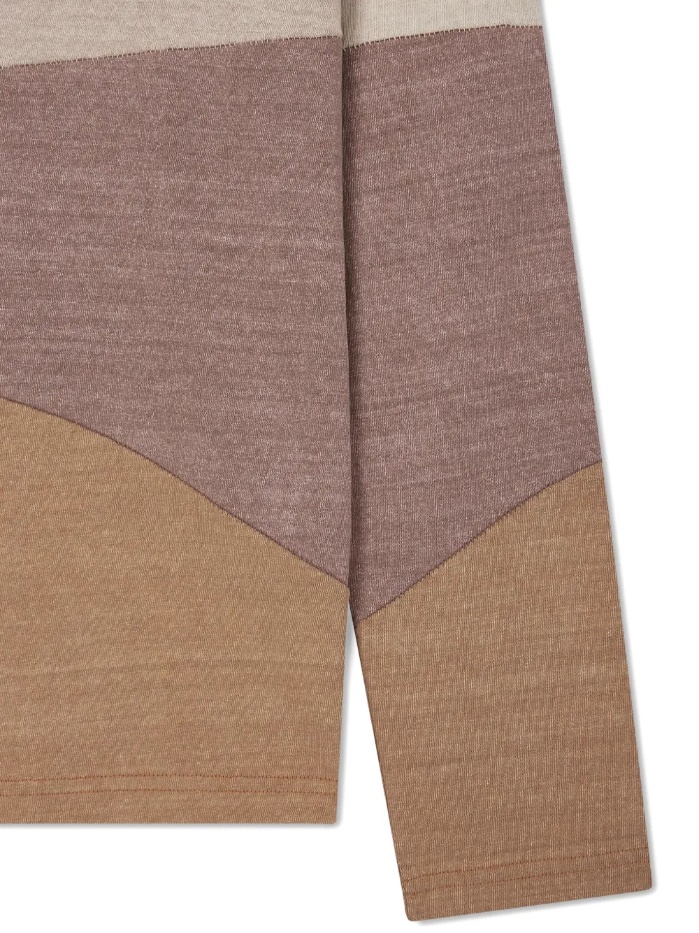 STUDIO TOMBOY T-shirt met golvend patroon en lange mouwen Beige