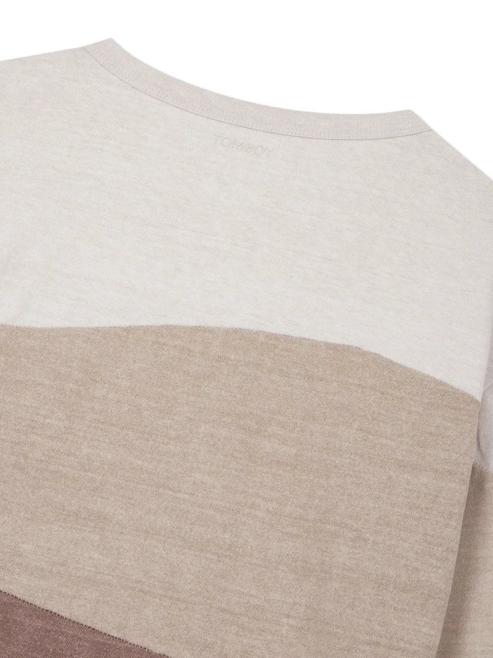 STUDIO TOMBOY T-shirt met golvend patroon en lange mouwen Beige