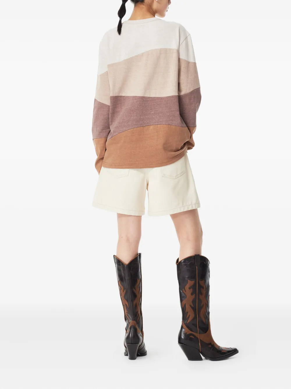 STUDIO TOMBOY wave-pattern long-sleeve T-shirt | T-Shirts | Image 2