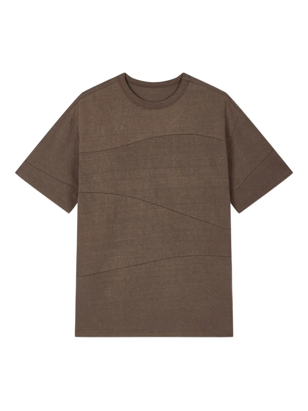 STUDIO TOMBOY panelled short-sleeve T-shirt | Brown | Image 1