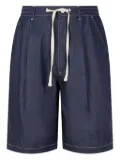 STUDIO TOMBOY pleated denim shorts - Blue