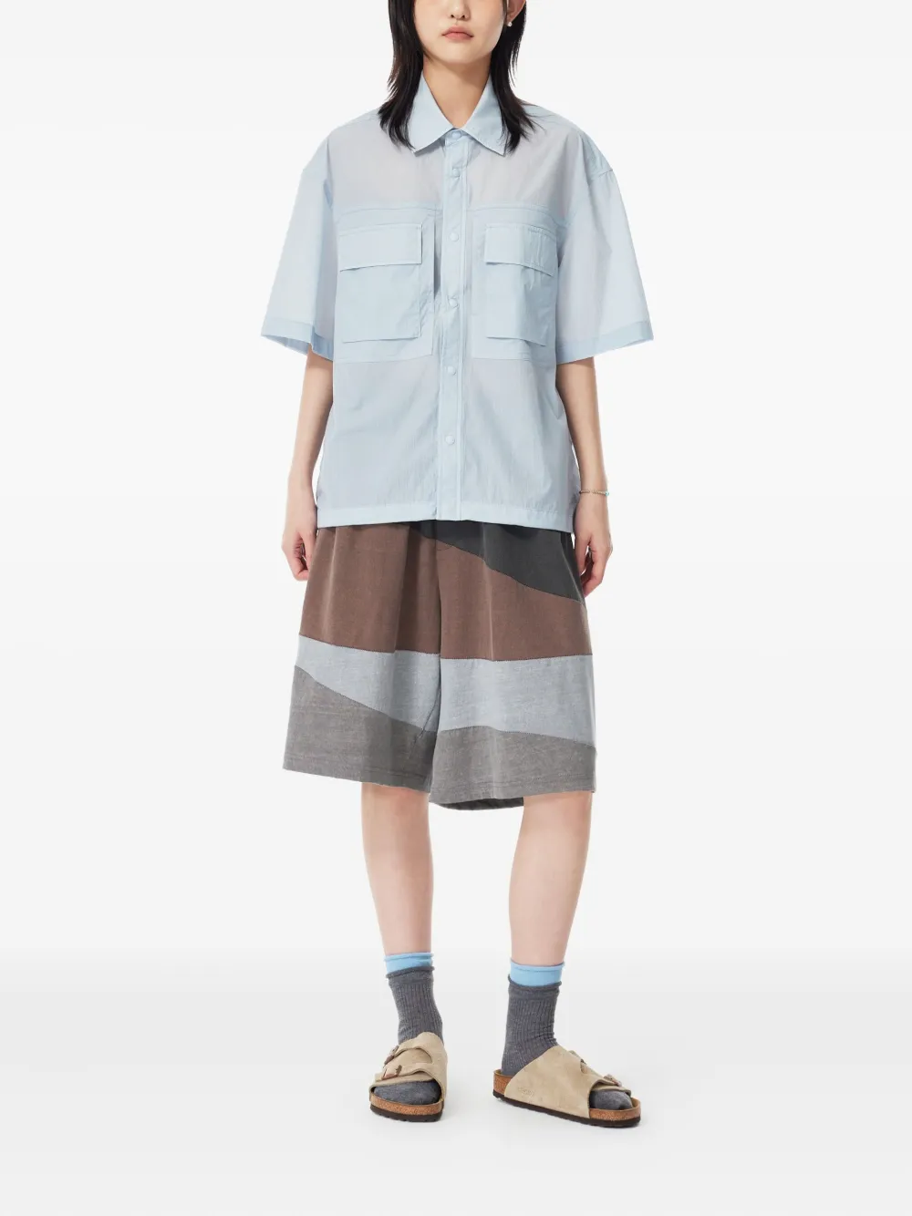 STUDIO TOMBOY colour-block wave shorts | Track & Running Shorts | Image 2
