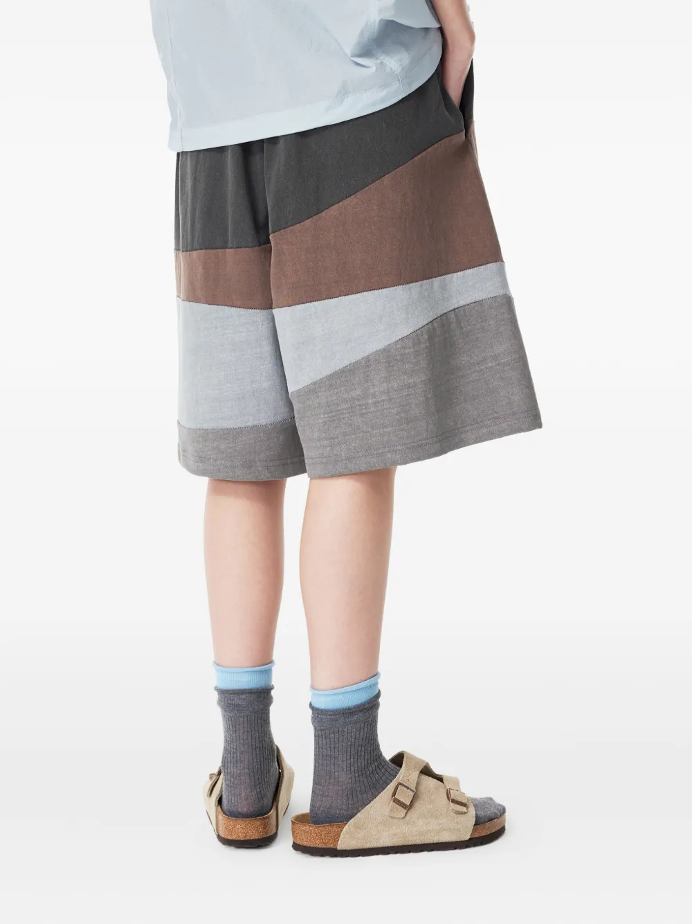 Studio Tomboy Colour-block Wave Shorts In Multi