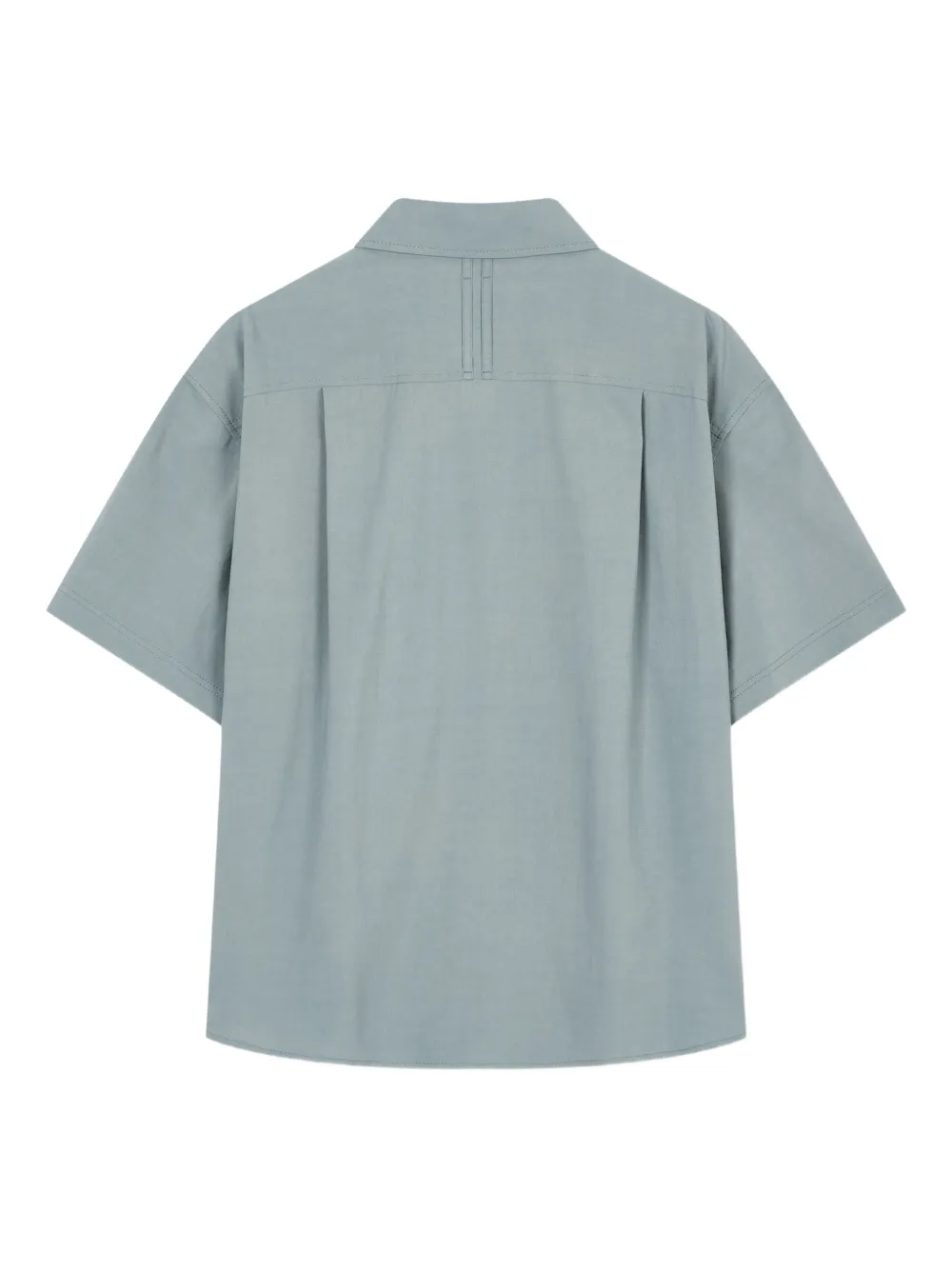 STUDIO TOMBOY Overhemd met dubbele zak en korte mouwen Groen