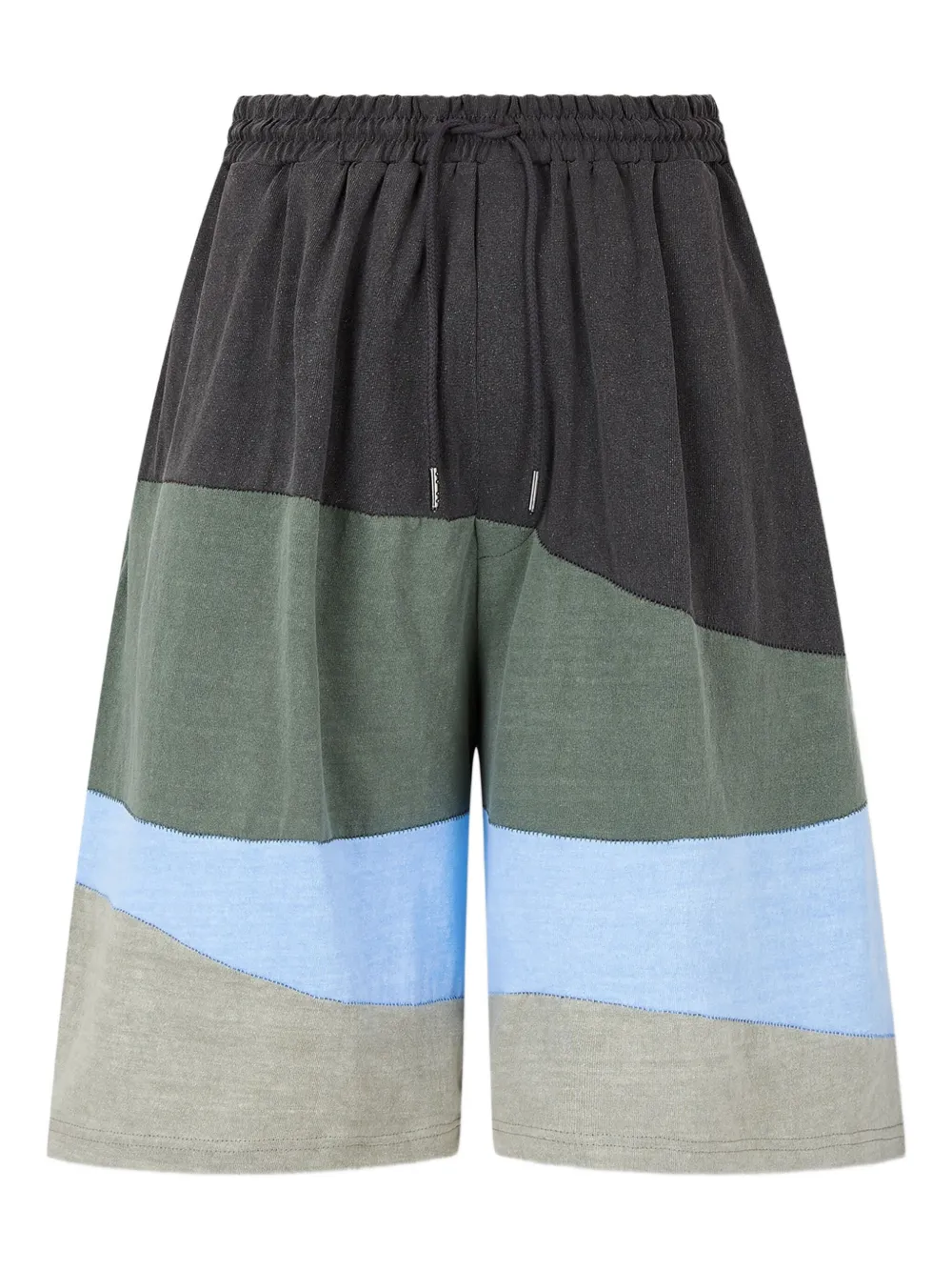 STUDIO TOMBOY colour-block wave shorts | Green | Image 1