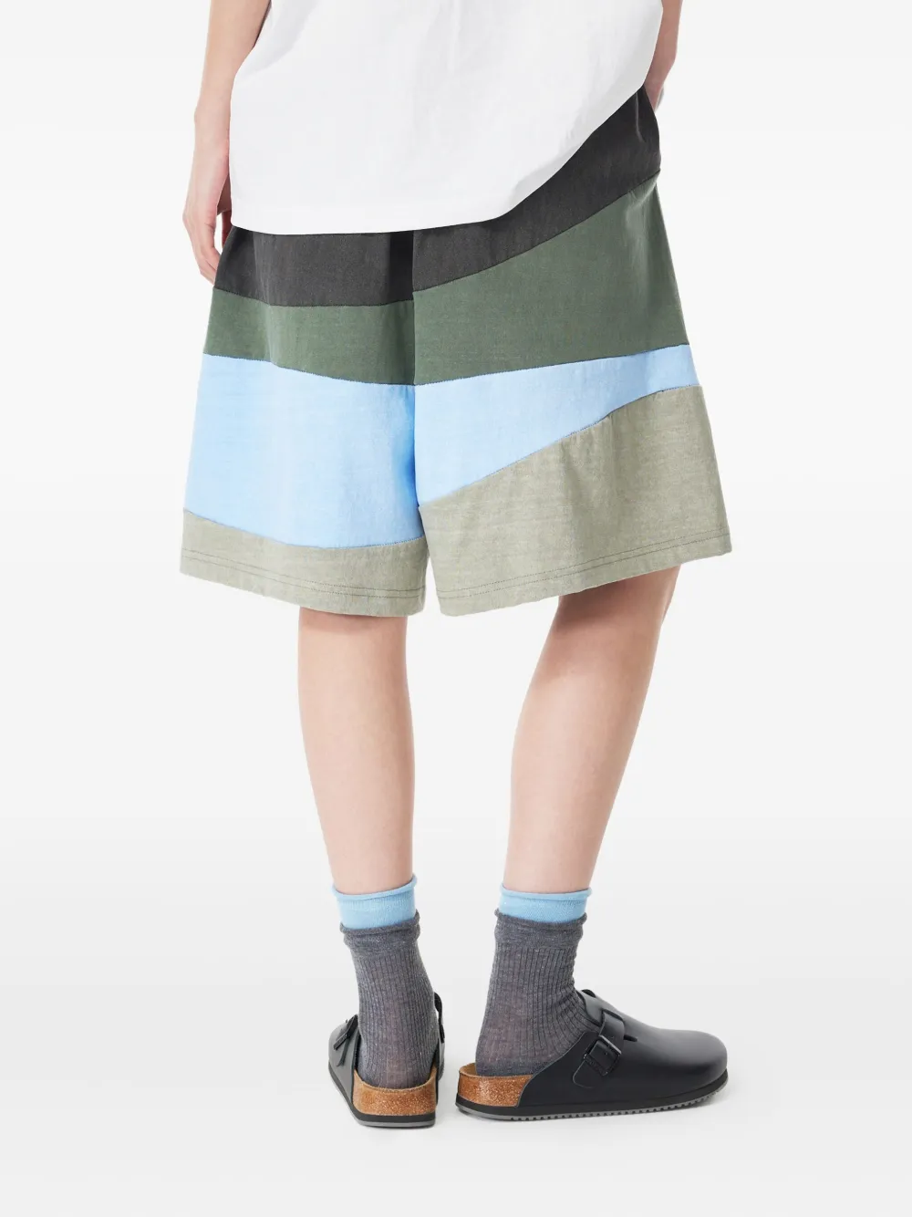 STUDIO TOMBOY Shorts met colourblocking Groen