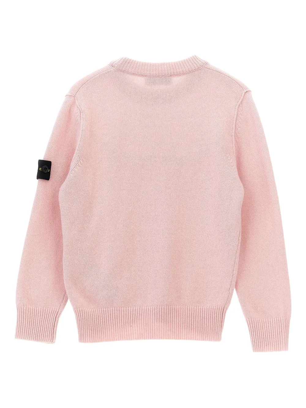 Stone Island Junior Trui met ronde hals en Compass-logopatch Roze