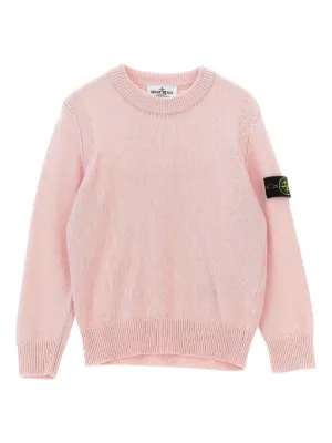 STONE  ピンク　サーマルニット Stone Island Junior コンパス プルオーバー | ピンク | FARFETCH JP