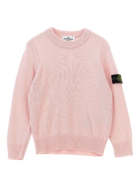 Stone Island Junior crew-neck Compass-badge sweater