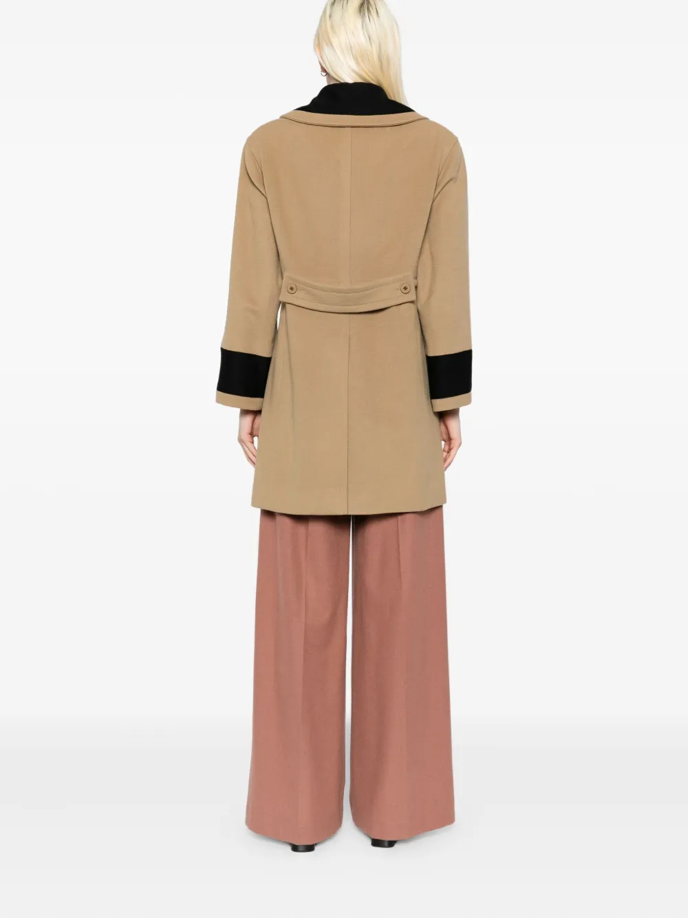Pre-owned Chanel 1998 Double-breasted Coat In Brown