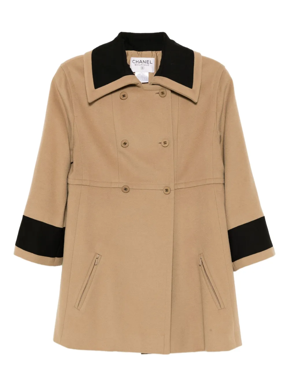 CHANEL Pre-Owned 1998 double-breasted coat | Brown | Image 1